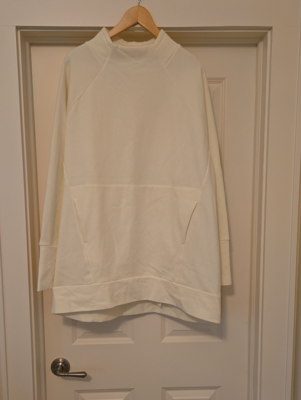 Fabletics Light Yellow High-Neck Pullover Hoodie